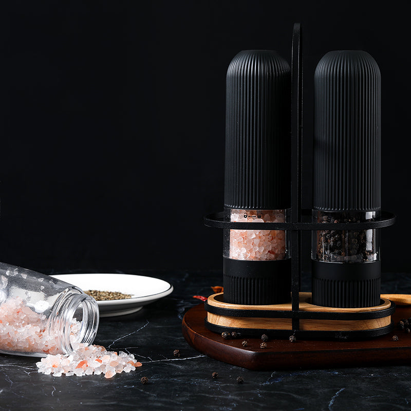 Black Electric Salt Pepper Mill Set - Shopiffi