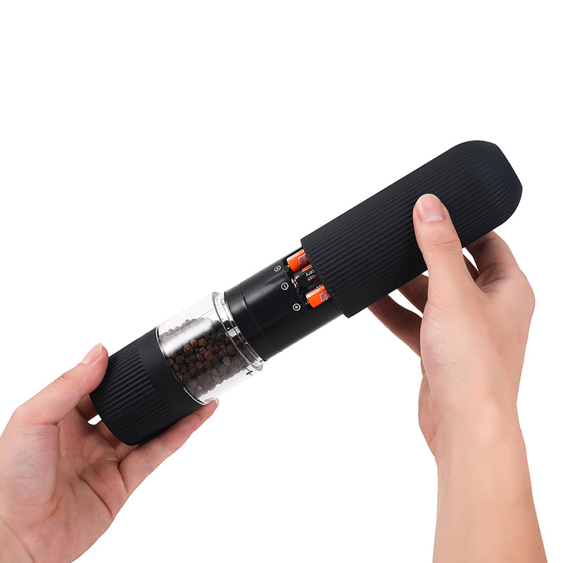 Black Electric Salt Pepper Mill Set - Shopiffi