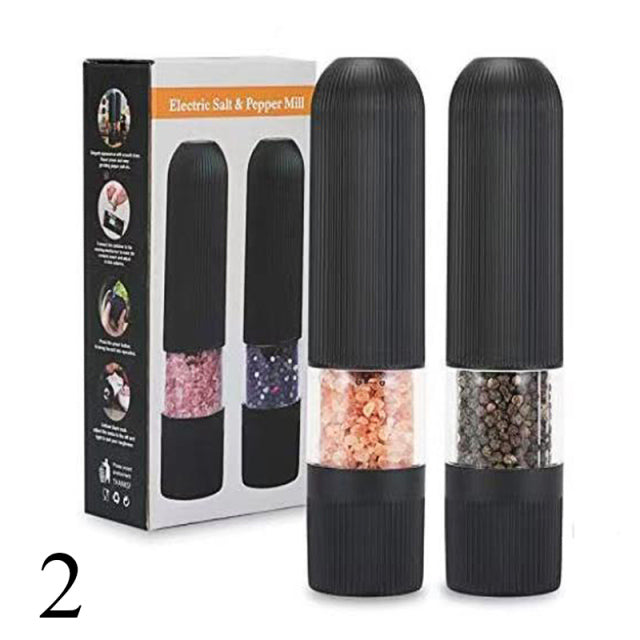 Black Electric Salt Pepper Mill Set - Shopiffi