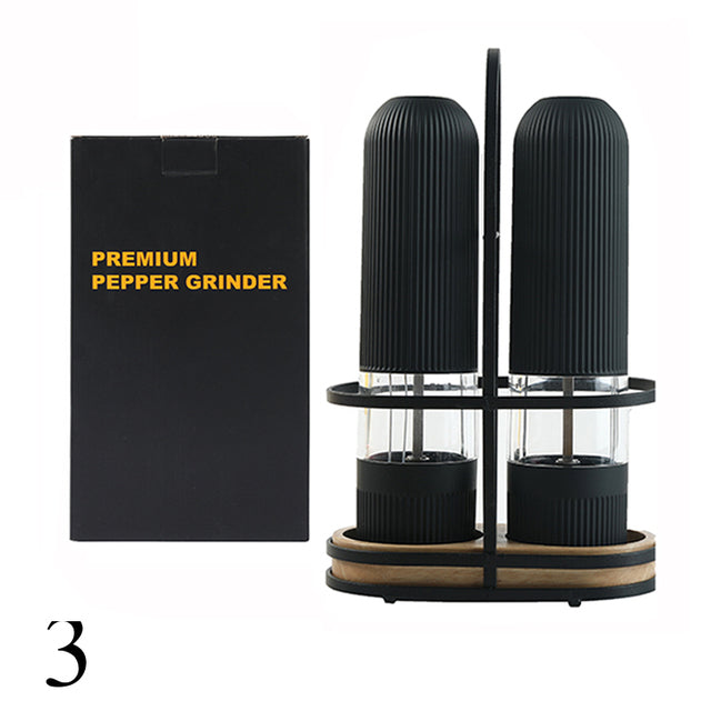 Black Electric Salt Pepper Mill Set - Shopiffi