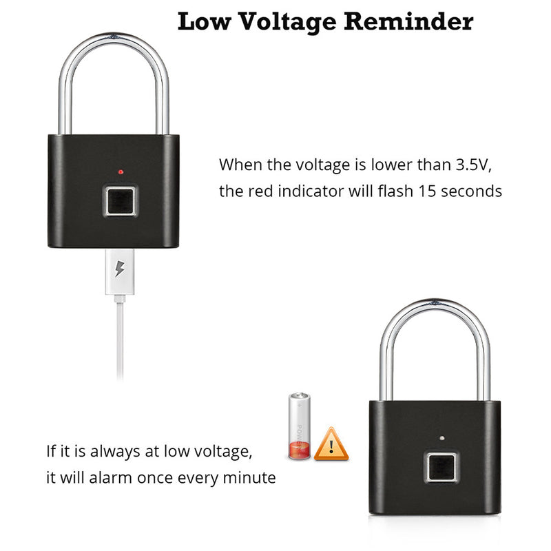 USB Charging Fingerprint Lock - Shopiffi